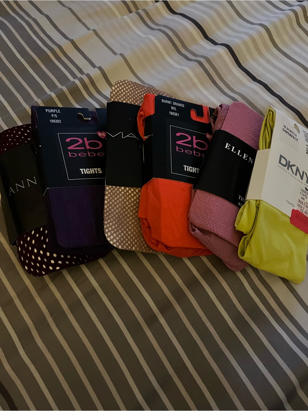 Vintage Lot Deadstock Y2K Tights - 6 Pairs NWT Brand Name Designer Hosiery